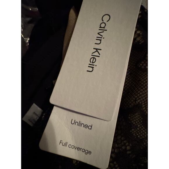 Brand New Calvin Klein Women's Size 34DDD Black Unlined Full Coverage Bra - Picture 5 of 8